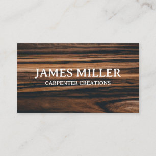 Trendy Professional Wooden Carpentry Construction  Business Card