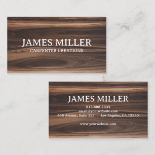 Trendy Professional Wooden Carpentry Construction  Business Card