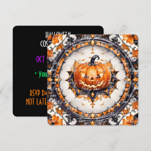 Trendy Pumpkin Halloween Autumn Collection Invitation