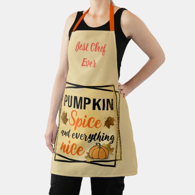 Trendy Pumpkin Spice Elegant Apron (Insitu)