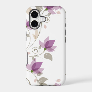 Trendy Purple Abstract Floral