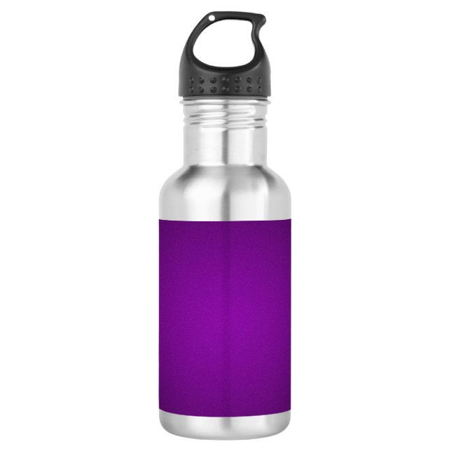Trendy Purple-Black Grainy Vignette 532 Ml Water Bottle (Front)
