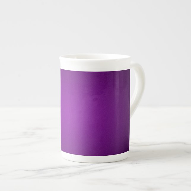 Trendy Purple-Black Grainy Vignette Bone China Mug (Front Right)