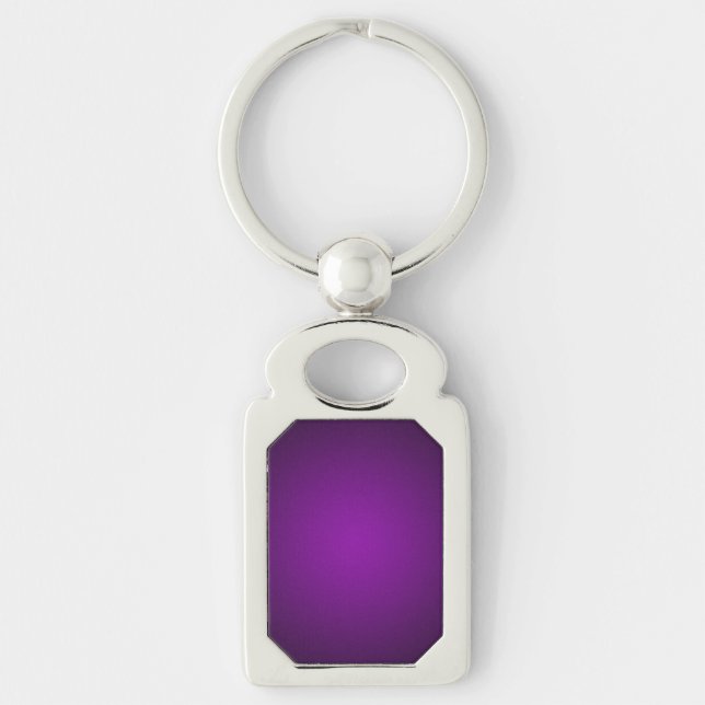 Trendy Purple-Black Grainy Vignette Key Ring (Front)