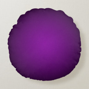Trendy Purple-Black Grainy Vignette Round Cushion