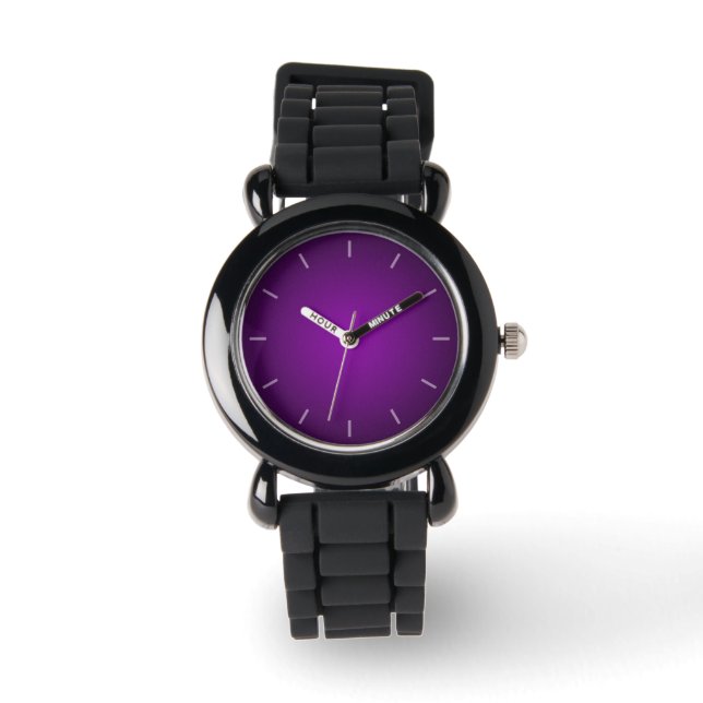 Trendy Purple-Black Grainy Vignette Watch (Front)