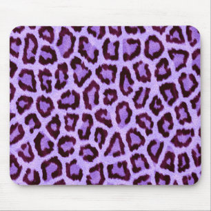 Trendy Purple Leopard Pattern Mouse Mat