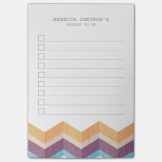 Trendy Purple Orange & Blue Chevron To Do List Post-it Notes