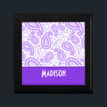 Trendy Purple Paisley Gift Box<br><div class="desc">You will love this cute,  elegant  Purple Paisley  pattern design!  We invite you to our store,  Bridal Shower Shop,  to view this cool pattern on many more great customisable products,  including girly Bride buttons,  modern Wedding stamps,  and trendy Bridal Shower invitations!  Thank you!</div>
