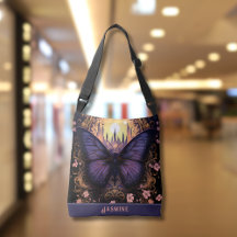 Trendy Purple Pink Yellow Butterfly