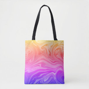 Trendy Purple Red Yellow Abstract   Tote Bag