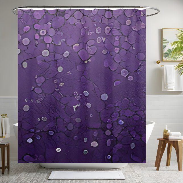 Trendy Purple Sequin Shower Curtain  (Creator Uploaded)