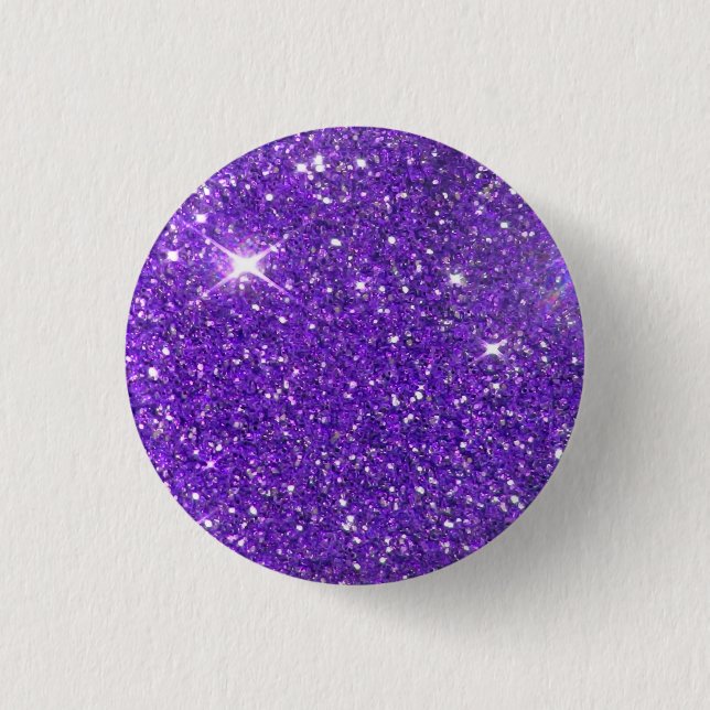 Trendy Purple Sparkling Glitter Glitz 3 Cm Round Badge (Front)