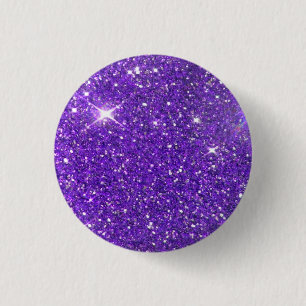 Trendy Purple Sparkling Glitter Glitz 3 Cm Round Badge