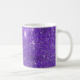 Trendy Purple Sparkling Glitter Glitz Coffee Mug