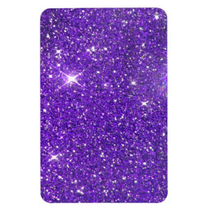 Trendy Purple Sparkling Glitter Glitz Magnet
