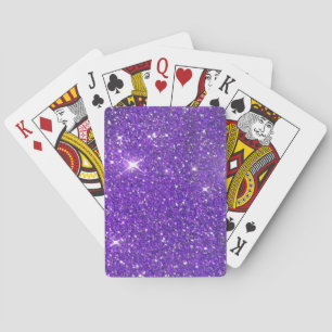 Trendy Purple Sparkling Glitter Glitz Playing Cards