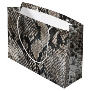 Trendy Python Snake Skin - Rich Elegant Fashion Large Gift Bag
