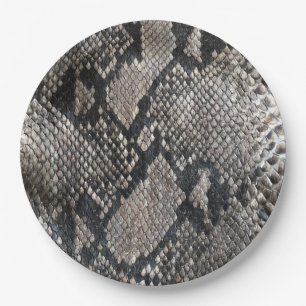Trendy Python Snake Skin - Rich Elegant Fashion Paper Plate