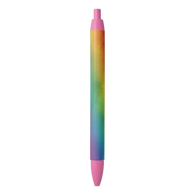 Trendy Rainbow Colours Colourful Template Modern Blue Ink Pen (Front Vertical)