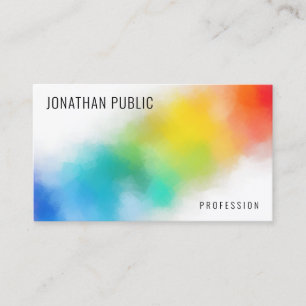 Trendy Rainbow Colours Modern Colourful Abstract Business Card