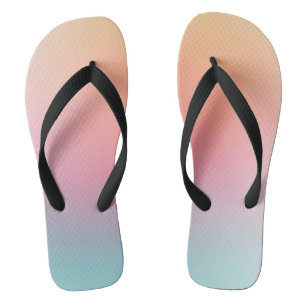 Trendy Rainbow Colours Pink Red Orange Yellow Blue Flip Flops