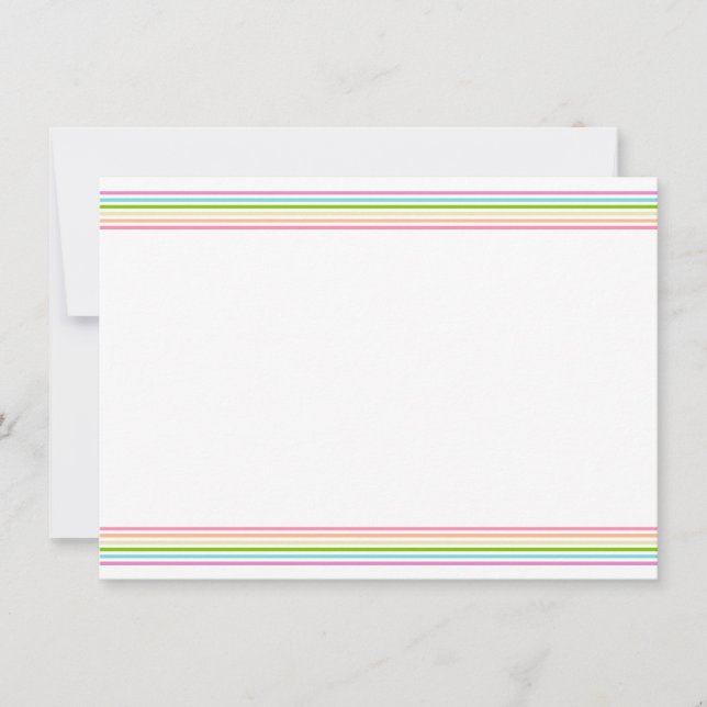 Trendy Rainbow Colours Stripes Blank Template (Front)