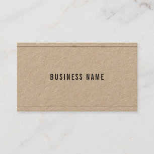 Trendy Real Kraft Paper Elegant Company Template Business Card