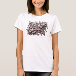 Trendy Red ABSTRACT ART Art Print T-Shirt