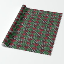 Trendy Red and Green Christmas Plaid Pattern