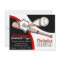Trendy Red Baseball Birthday Invitations