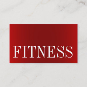 Trendy Red Black Fitness Sport Business Card