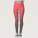Trendy Red Black Gradient Leggings<br><div class="desc">Go for a simple pink and grey look,  or use this background to customise your own items with text or additional images!  Has a pink to grey ombre colour fade.</div>