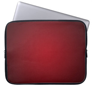 Trendy Red-Black Grainy Vignette Laptop Sleeve
