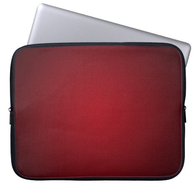 Trendy Red-Black Grainy Vignette Laptop Sleeve (Front)