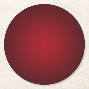 Trendy Red-Black Grainy Vignette Round Paper Coaster