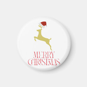 Trendy red Christmas print Magnet