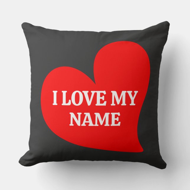 TRENDY RED HEART I LOVE MY ROMANTIC VALENTINE CUSHION (Front)