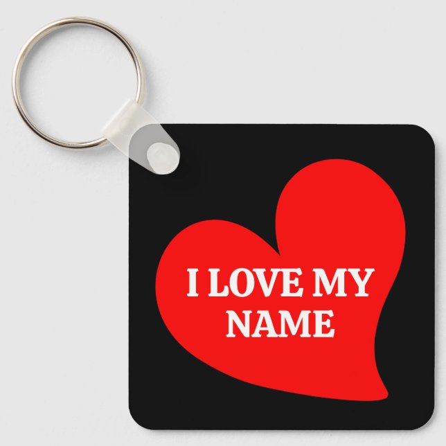 TRENDY RED HEART I LOVE MY ROMANTIC VALENTINE   KE KEY RING (Front)
