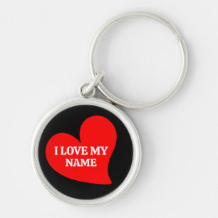 TRENDY RED HEART I LOVE MY ROMANTIC VALENTINE KEY RING