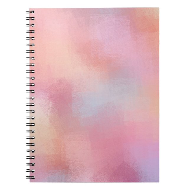 Trendy Red Pink Yellow Blue Purple Green Colours Notebook (Front)