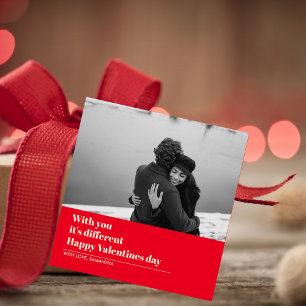 Trendy Red Quote and Photo   Valentines Gift  Favour Tags