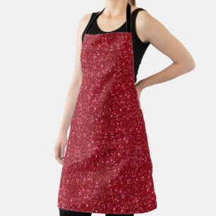 Trendy Red Sparkle Glitter Apron