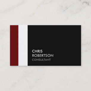 Trendy Red White Black Attractive Business Card