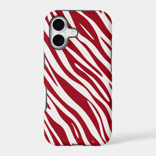 Trendy Red Zebra Animal Sripes