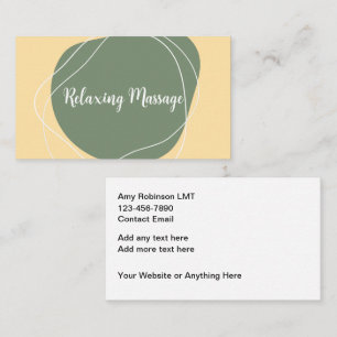 Trendy Relaxing Massage Business Cards