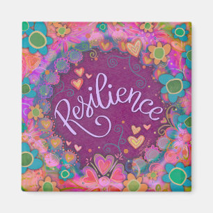 Trendy Resilience Pretty Floral Modern Inspirivity Magnet