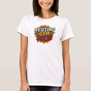Trendy RESTING GYM FACE Art Design T-Shirt