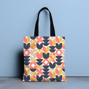 Trendy Retro Floral Pattern Tote Bag