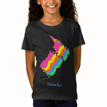 TRENDY RETRO NZ COLORFUL COUNTRY GRAPHIC KIWI KID